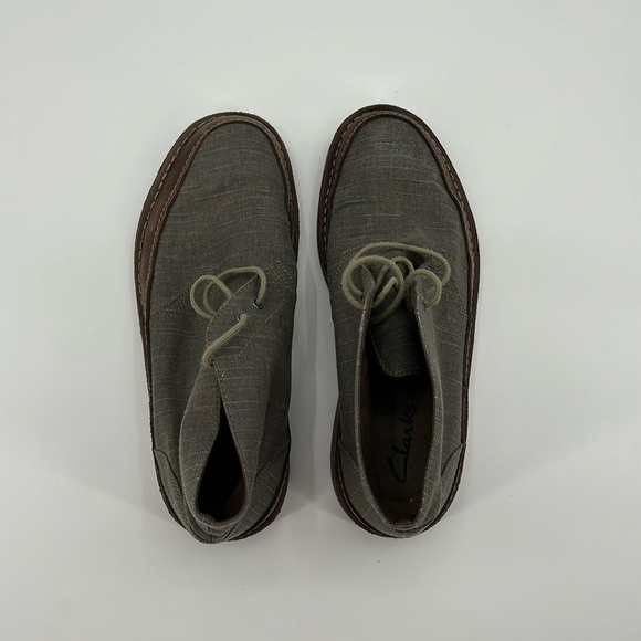 Clarks Bushacre‎ Rand Taupe Canvas Boot Size 10 - Picture 1 of 8